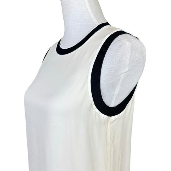 Rag & Bone Maude 100% Silk Georgette Ivory Cream Tank Sleeveless Top - Picture 6 of 12